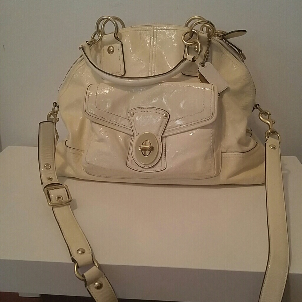 Coach pale yellow purse